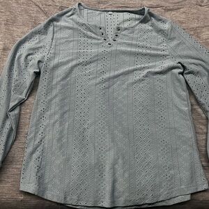 Light Blue Women’s Long Sleeve Blouse